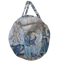 The Nobodies Giant Round Zipper Tote by redmaidenart