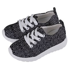 Black And White Tribal Print Kids  Lightweight Sports Shoes by dflcprints