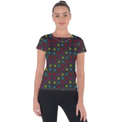 Roses Raining For Love  In Pop Art Short Sleeve Sports Top  by pepitasart