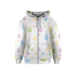 Easter Pattern Kids  Zipper Hoodie by Valentinaart