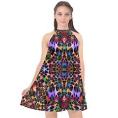 Colorful-16 Halter Neckline Chiffon Dress  by ArtworkByPatrick