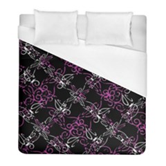 Dark Intersecting Lace Pattern Duvet Cover (full/ Double Size)