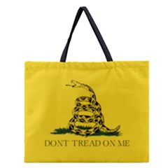 Gadsden Flag Don t Tread On Me Zipper Large Tote Bag by snek