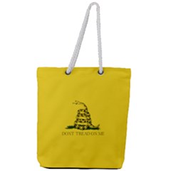 Gadsden Flag Don t Tread On Me Full Print Rope Handle Tote (large) by snek