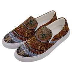 Aboriginal Traditional Pattern Men s Canvas Slip Ons by Sapixe