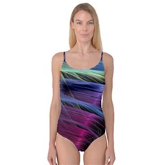 Abstract Satin Camisole Leotard  by Sapixe