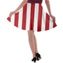 MAGA Make America Great Again with US Flag on black A-line Skater Skirt View2