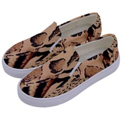 Animal Fabric Patterns Kids  Canvas Slip Ons by Sapixe