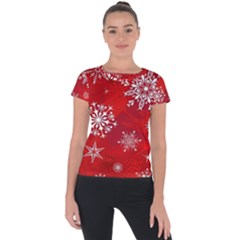 Christmas Pattern Short Sleeve Sports Top  by Sapixe