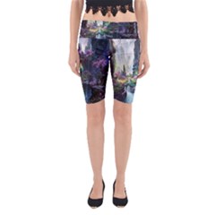 Fantastic World Fantasy Painting Yoga Cropped Leggings by Sapixe