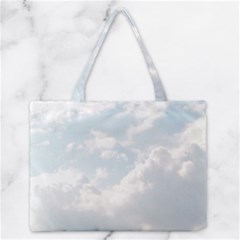 Light Nature Sky Sunny Clouds Zipper Medium Tote Bag by Sapixe