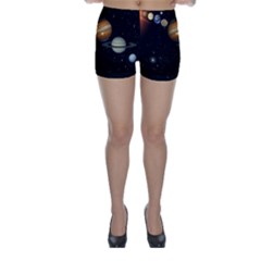 Outer Space Planets Solar System Skinny Shorts by Sapixe