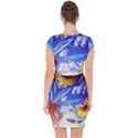 ceramic jur and sunlowers Capsleeve Drawstring Dress  View2