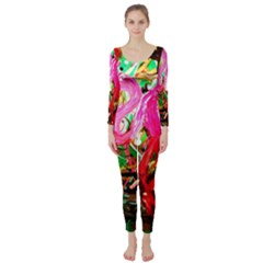 Dscf2035 - Flamingo On A Chad Lake Long Sleeve Catsuit by bestdesignintheworld