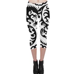 Ying Yang Tattoo Capri Leggings  by Sapixe