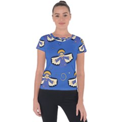 Christmas Holidays Seamless Pattern Short Sleeve Sports Top  by Sapixe