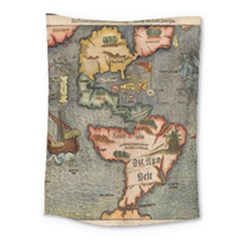 Vintage Map Medium Tapestry