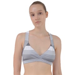 Elegant Shades Of Gray Stripes Pattern Striped Sweetheart Sports Bra by yoursparklingshop