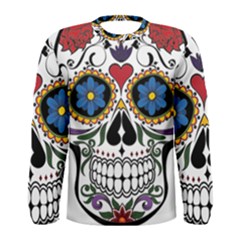 Cranium Sugar Skull Men s Long Sleeve Tee by StarvingArtisan