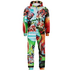 Dry Flowers On Your Windows Hooded Jumpsuit (men)  by bestdesignintheworld