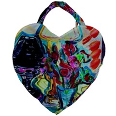 Still Life With Two Lamps Giant Heart Shaped Tote by bestdesignintheworld