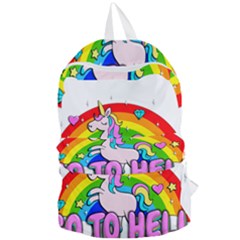 Go To Hell - Unicorn Foldable Lightweight Backpack by Valentinaart