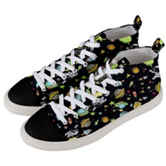 Space Pattern Men s Mid-top Canvas Sneakers by Valentinaart