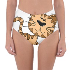 Cats Kittens Animal Cartoon Moving Reversible High-waist Bikini Bottoms