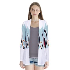 Dancing Fruit Apple Organic Fruit Drape Collar Cardigan by Simbadda