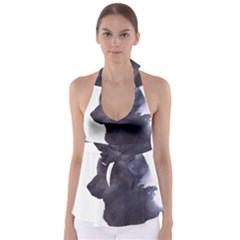 Grey Wolf  Babydoll Tankini Top by StarvingArtisan