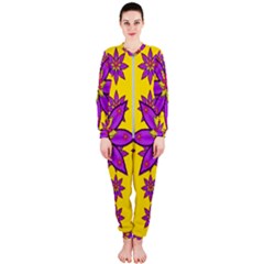 Fantasy Big Flowers In The Happy Jungle Of Love Onepiece Jumpsuit (ladies)  by pepitasart