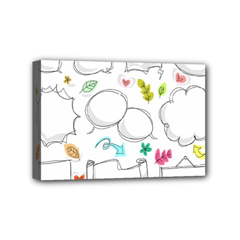 Set Chalk Out Chitchat Scribble Mini Canvas 6  X 4  by Nexatart