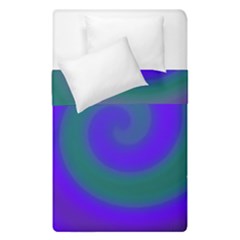 Swirl Green Blue Abstract Duvet Cover Double Side (single Size)