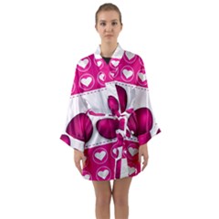 Love Celebration Easter Hearts Long Sleeve Kimono Robe by Sapixe