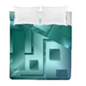 Green Figures Rectangles Squares Mirror Duvet Cover Double Side (Full/ Double Size) View1