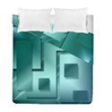 Green Figures Rectangles Squares Mirror Duvet Cover Double Side (Full/ Double Size) View2