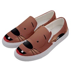 Mole Animal Cartoon Vector Art Men s Canvas Slip Ons by Sapixe