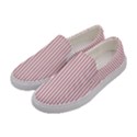 Mattress Ticking Narrow Striped USA Flag Red and White Women s Canvas Slip Ons View2