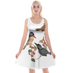 Bird Birds Branch Flowers Vintage Reversible Velvet Sleeveless Dress by Sapixe