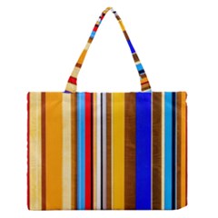 Colorful Stripes Zipper Medium Tote Bag by FunnyCow