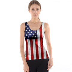 American Usa Flag Vertical Tank Top