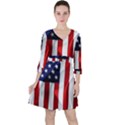 American Usa Flag Vertical Ruffle Dress View1