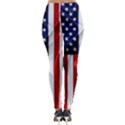 American Usa Flag Vertical Lightweight Velour Leggings View2