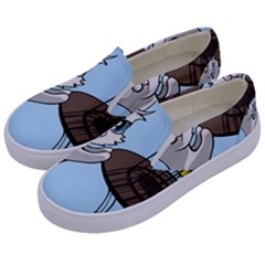 Cat Bird Cage Hunt Hunting Pet Kids  Canvas Slip Ons by Sapixe