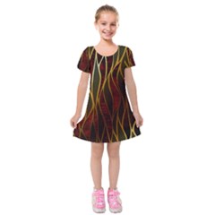 Snake In The Grass Red And Black Seamless Design Kids  Short Sleeve Velvet Dress by flipstylezfashionsLLC