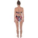 Beautiful Hibiscus Flower Design  Tie Back One Piece Swimsuit View2