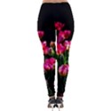 Pink Tulips Dark Background Lightweight Velour Leggings View2