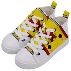 Kawaii Cute Tennants Lager Can Kid s Mid-top Canvas Sneakers by CuteKawaii1982