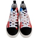 Independence Day, Eagle With Usa Flag Men s Mid-Top Canvas Sneakers View1