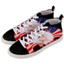 Independence Day, Eagle With Usa Flag Men s Mid-Top Canvas Sneakers View2